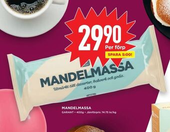 Willys Mandelmassa erbjuda