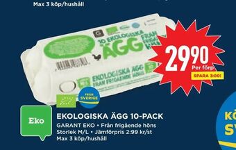 Willys Ekologiska ägg 10-pack erbjuda