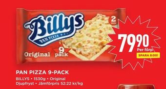 Willys Pan pizza 9-pack erbjuda