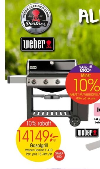 EKO Weber Gasolgrill erbjuda