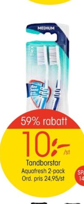EKO Aquafresh Tandborste erbjuda