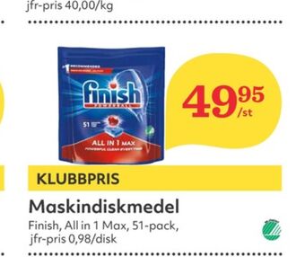 Hemköp Finish Diskmaskintabs erbjuda