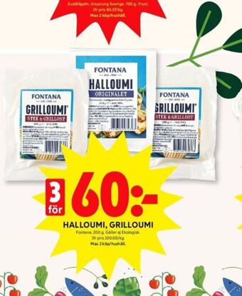 ICA Kvantum Fontana Grilloumi erbjuda
