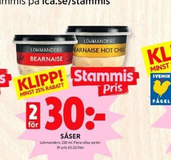 ICA Kvantum Lohmanders Såser erbjuda