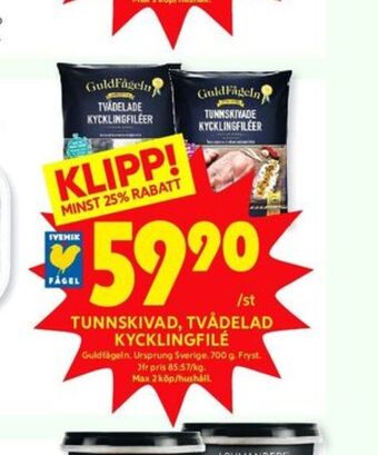 ICA Kvantum Guldfågeln Kycklingfilé erbjuda