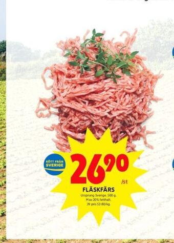 ICA Kvantum Fläskfärs erbjuda