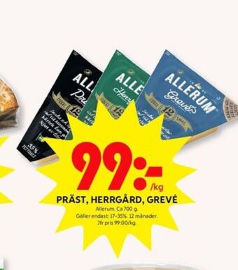 ICA Kvantum Allerum Prästost erbjuda