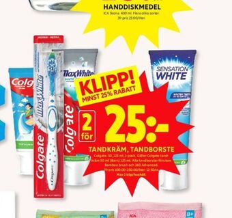 ICA Kvantum Colgate Tandkräm erbjuda