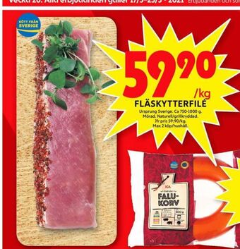 ICA Maxi Fläskytterfilé erbjuda