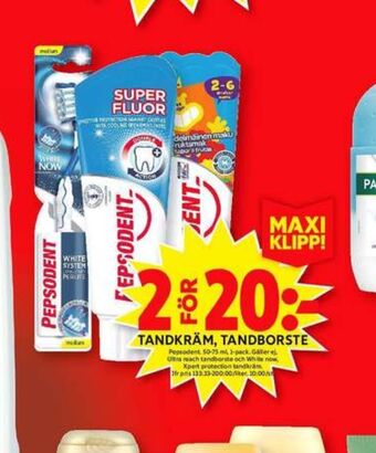 ICA Maxi Pepsodent Tandkräm erbjuda