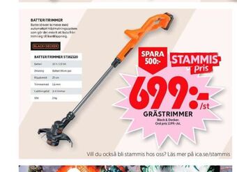 ICA Maxi Black&Decker Grästrimmer erbjuda