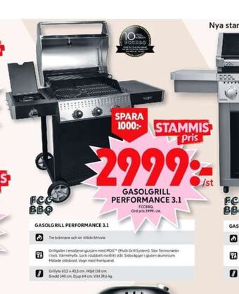 ICA Maxi FCC BBQ Gasolgrill erbjuda