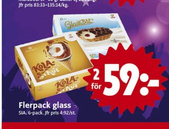 ICA Nära Sia Glasstrutar erbjuda