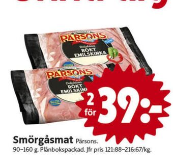 ICA Nära Pärsons Smörgåspålägg erbjuda