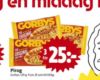 ICA Nära Gorbys Piroger erbjuda
