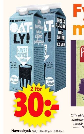 ICA Supermarket Oatly Havredryck erbjuda