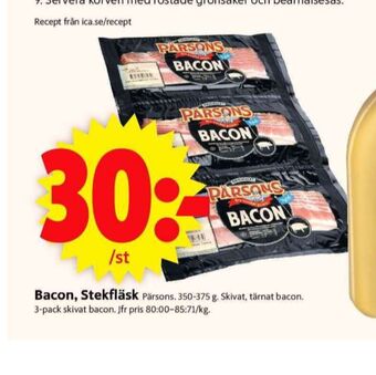 ICA Supermarket Pärsons Baconskivor erbjuda