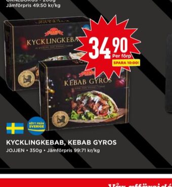 Willys Jojjen Kycklingkebab erbjuda