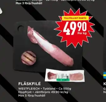 Willys Westfleisch Fläskfilé erbjuda