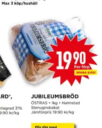 Willys Östras Jubileumsbröd Bröd erbjuda