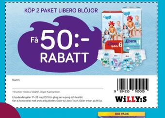 Willys Libero Rabatt erbjuda