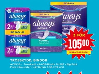 Willys Always Bindor erbjuda