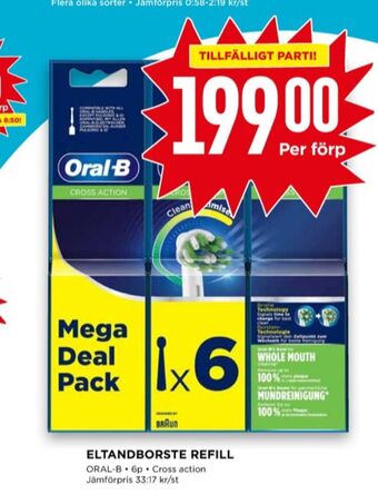 Willys Braun Oral-B Borstar el-tandborste erbjuda