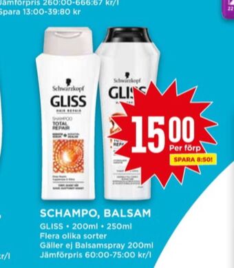 Willys Gliss Balsam erbjuda