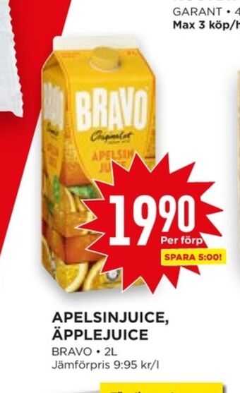 Willys Bravo Juice erbjuda