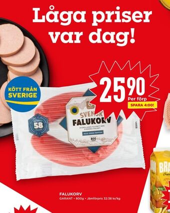 Willys Garant Falukorv erbjuda