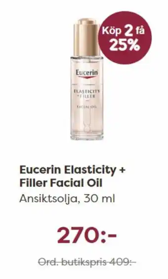 Kronans Apotek Eucerin Elasticity + Filler Facial Oil 30ml erbjuda