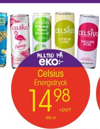 EKO Celsius Energidryck erbjuda