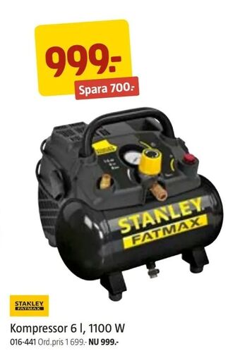 Jula Kompressor 6 l, 1100 W erbjuda