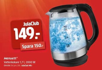Jula Vattenkokare 1,7 l, 2000 W erbjuda