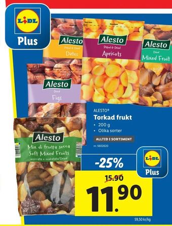 Lidl Torkad frukt erbjuda