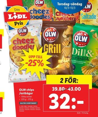 OLW chips /ostbågar