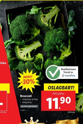 Lidl Broccoli erbjuda