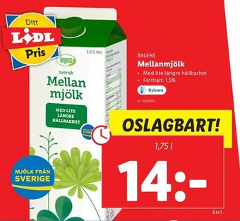 Lidl Mellanmjölk erbjuda