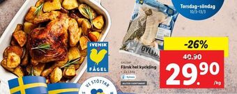Lidl Färsk hel kyckling erbjuda