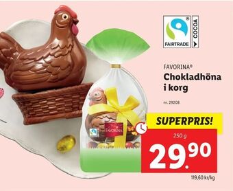 Lidl Chokladhöna i korg erbjuda