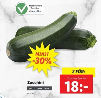 Lidl Zucchini erbjuda