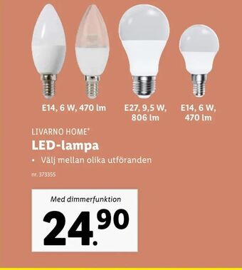 Lidl LED-lampa erbjuda