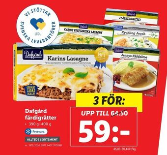 Lidl Dafgård färdigrätter erbjuda