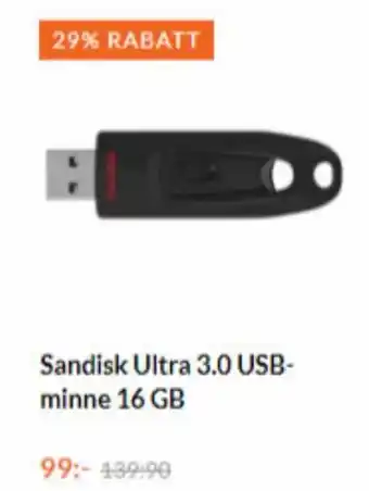 Sandisk Ultra 3.0 USB minne 16 GB