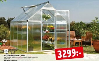 Jem&Fix Växthus mythos 4,56 m 2 erbjuda