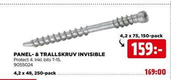 Jem&Fix Panel- & trallskruv invisible erbjuda