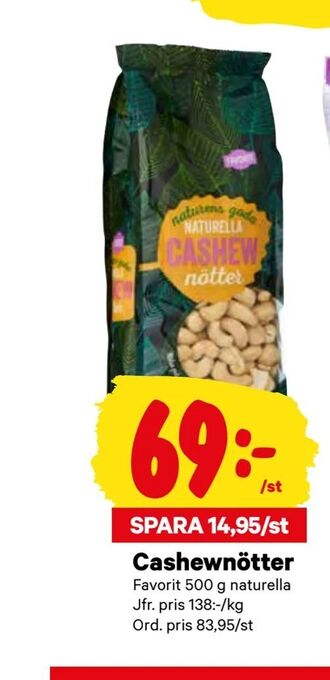 City Gross Cashewnötter erbjuda