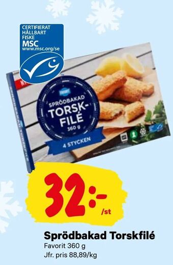 City Gross Sprödbakad Torskfilé erbjuda