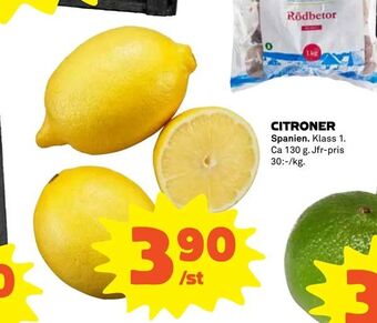 Coop Citroner erbjuda