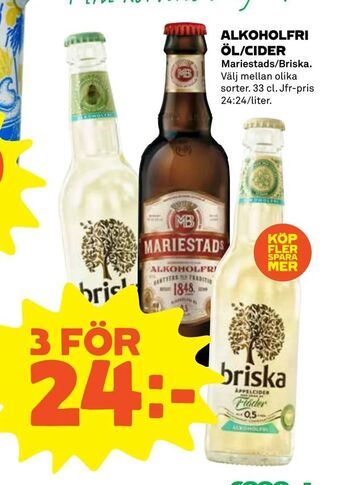 Coop Alkoholfri öl/cider erbjuda
